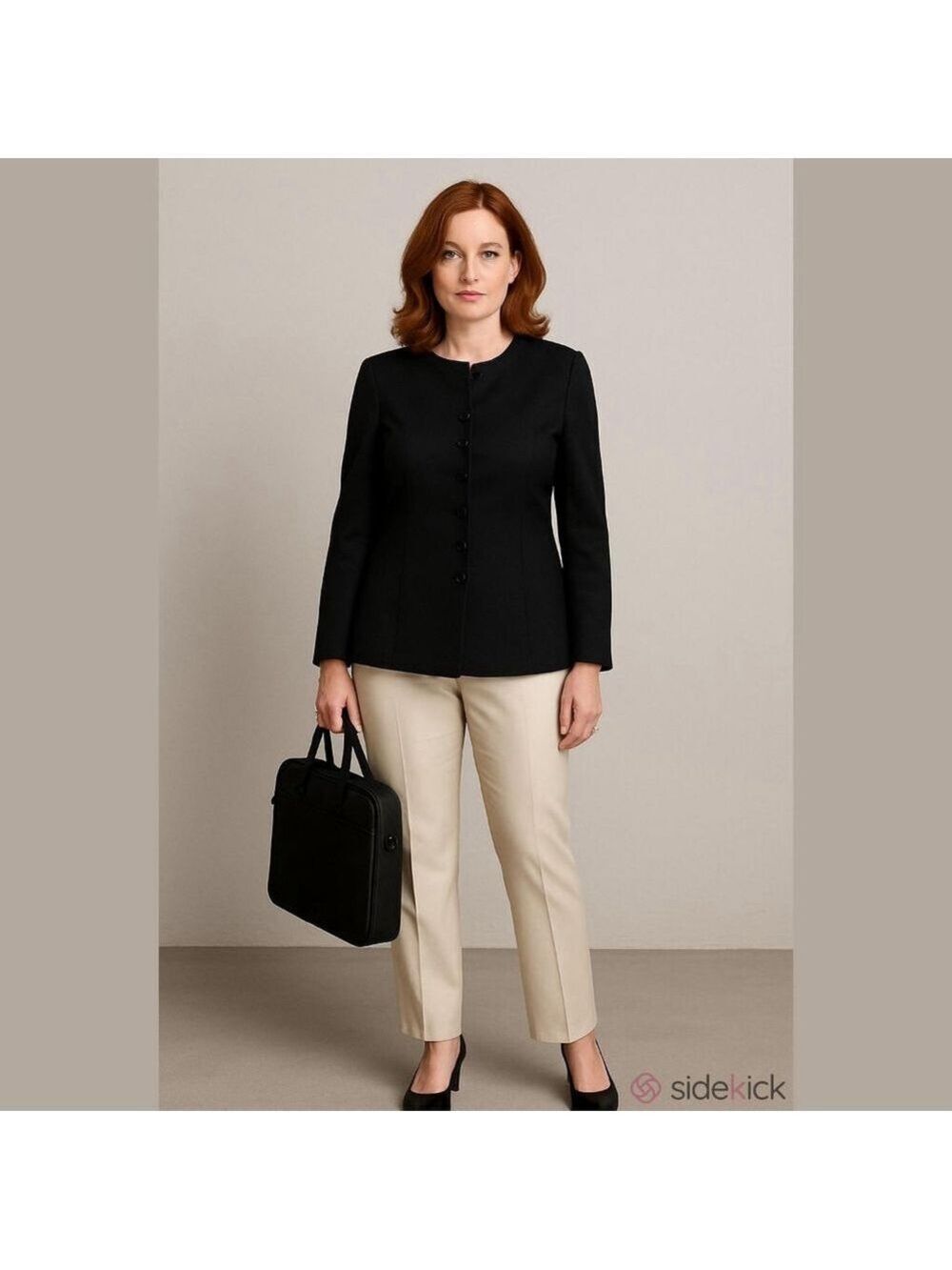 Women's Le Suit Petite Black Button-Down BlazerJacket 12P